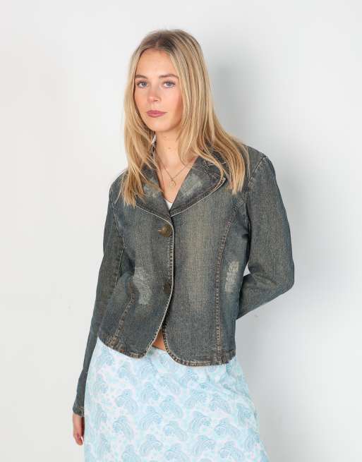 Vintage Unbranded S denim jacket in blue