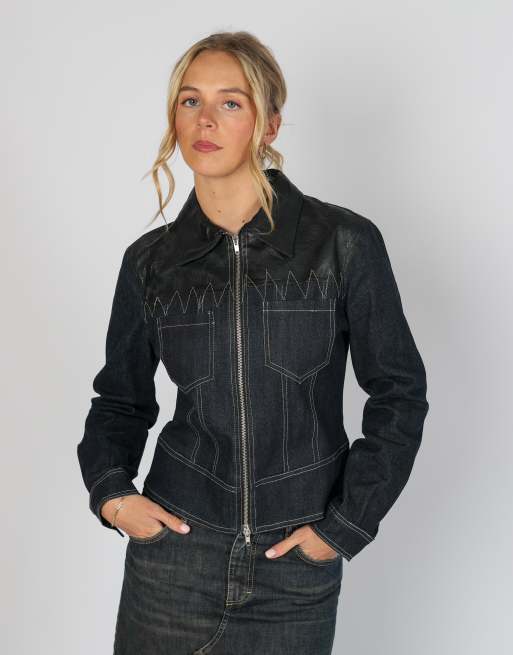 Vintage Unbranded S denim jacket in blue