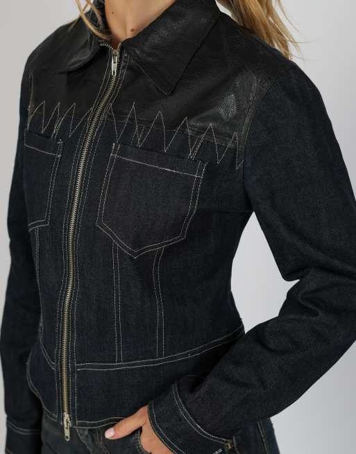 Vintage Unbranded S denim jacket in blue, 4 of 4