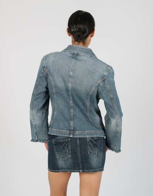 Vintage Unbranded S denim jacket in blue, 2 of 4