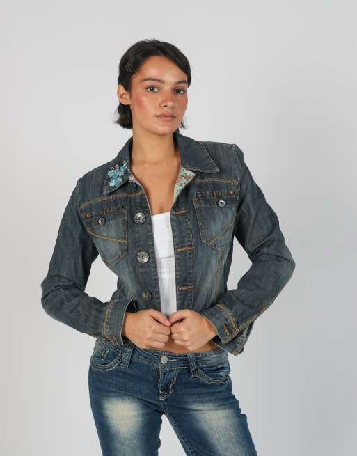 Vintage Unbranded S denim jacket in blue, 1 of 4