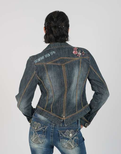 Vintage Unbranded S denim jacket in blue, 2 of 4