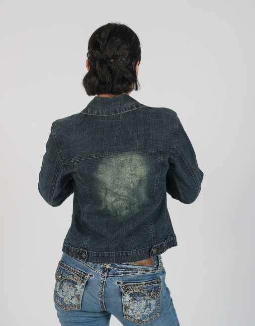 Vintage Unbranded S denim jacket in blue, 2 of 4