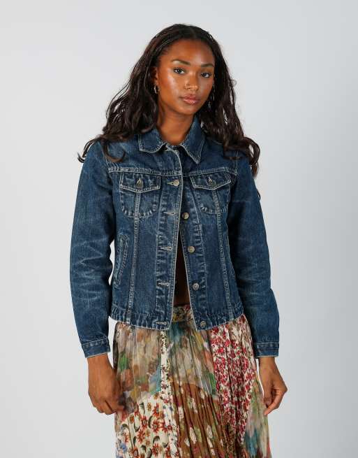 Vintage Unbranded S denim jacket in blue, 3 of 4