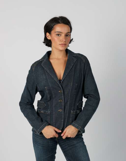 Vintage Unbranded S denim jacket in blue, 1 of 4