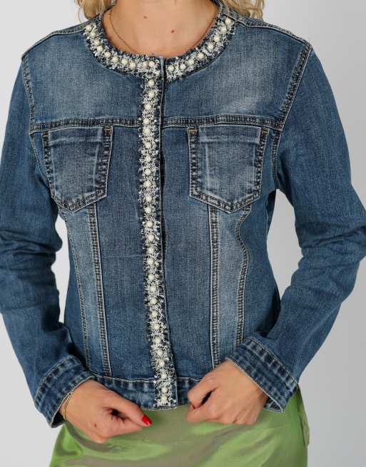 Vintage Unbranded S denim jacket in blue, 4 of 4