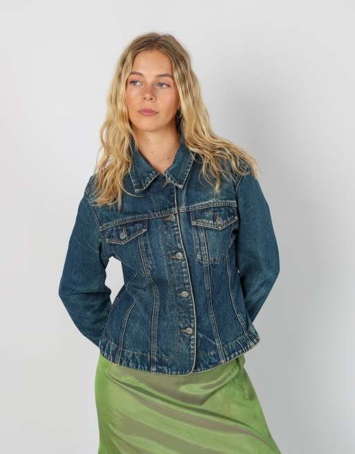 Vintage Unbranded S denim jacket in blue, 3 of 4