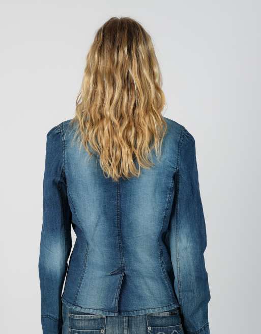 Vintage Unbranded S denim jacket in blue, 2 of 4