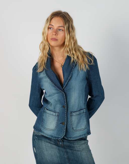 Vintage Unbranded S denim jacket in blue, 3 of 4
