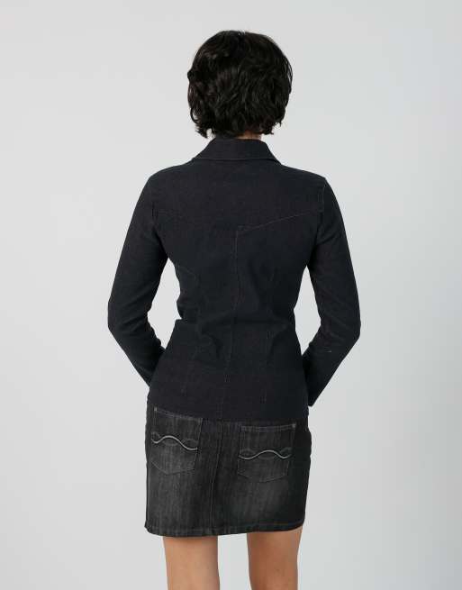 Vintage Unbranded S denim jacket in blue, 2 of 4