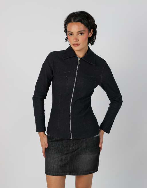 Vintage Unbranded S denim jacket in blue, 3 of 4