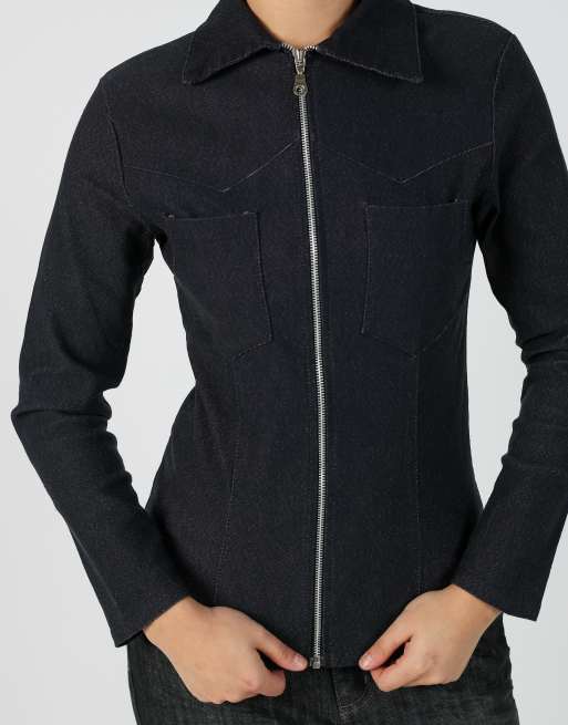 Vintage Unbranded S denim jacket in blue, 4 of 4