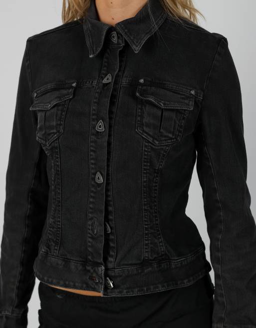 Vintage Unbranded S denim jacket in charcoal grey, 4 of 4