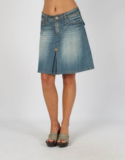 Vintage Unbranded S denim midi skirt in blue, 2 of 4