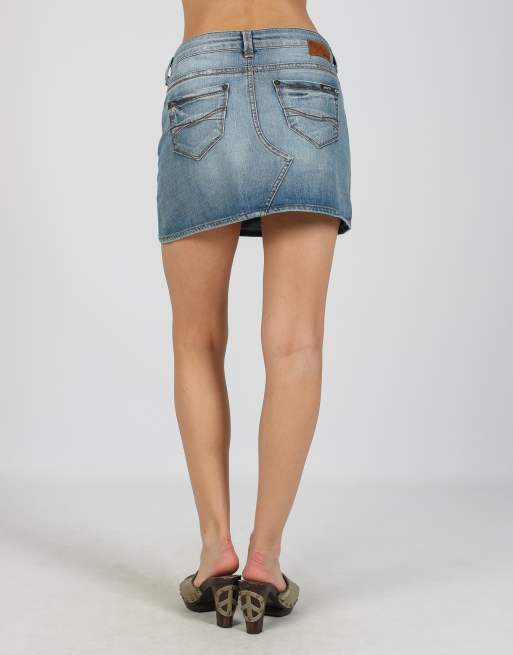 Vintage Unbranded S denim mini skirt in blue, 4 of 4