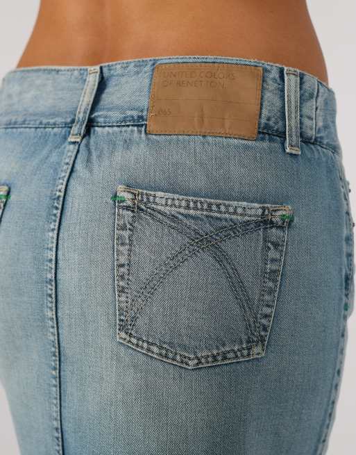Vintage Unbranded S denim mini skirt in blue, 4 of 4
