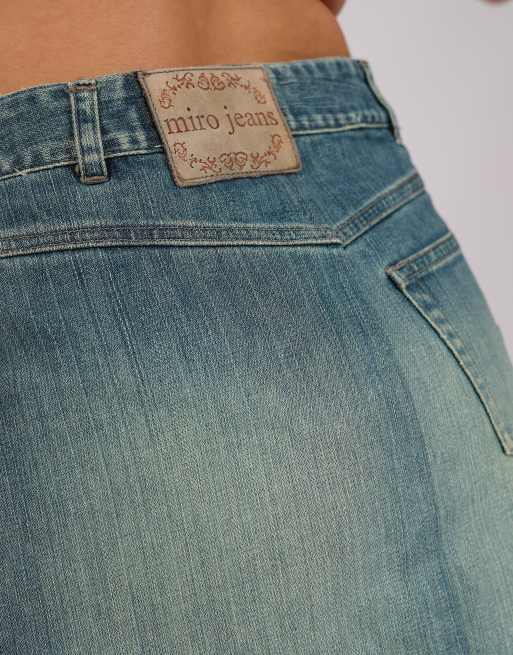 Vintage Unbranded S denim mini skirt in blue, 4 of 4