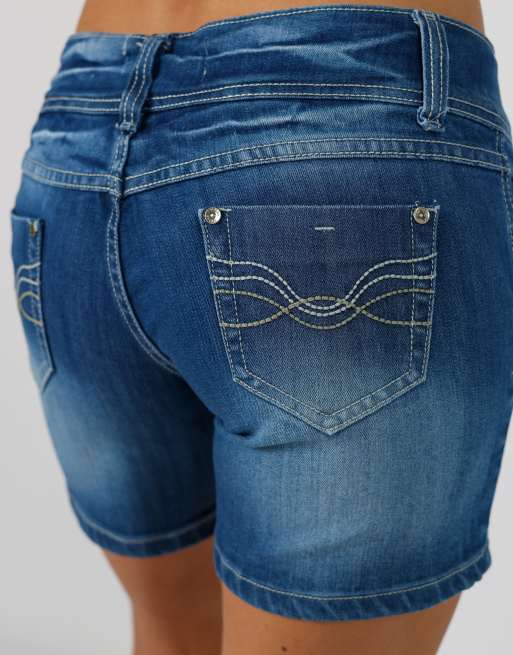 Vintage Unbranded S denim shorts in blue, 4 of 4