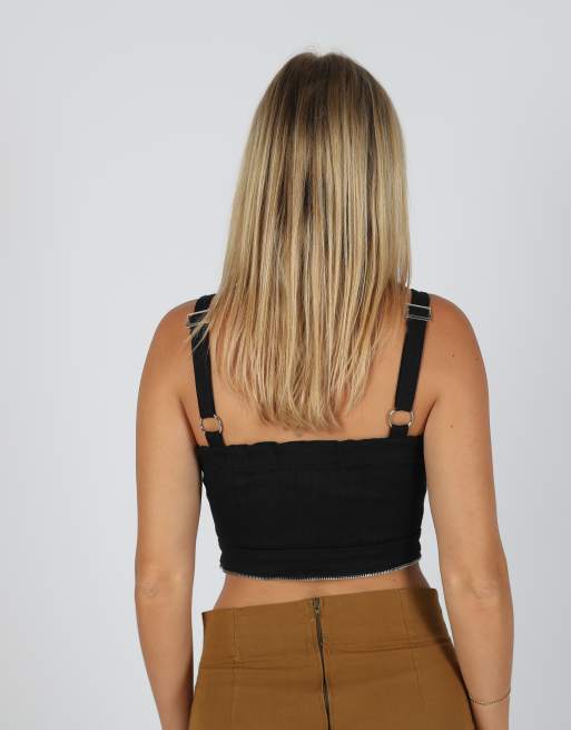 Vintage Unbranded S denim waistcoat in black, 2 of 4
