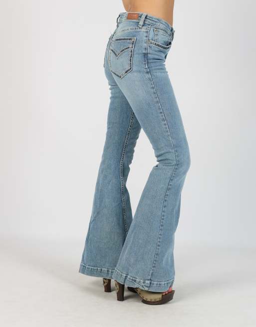 Vintage Unbranded S flare jeans in blue, 2 of 4