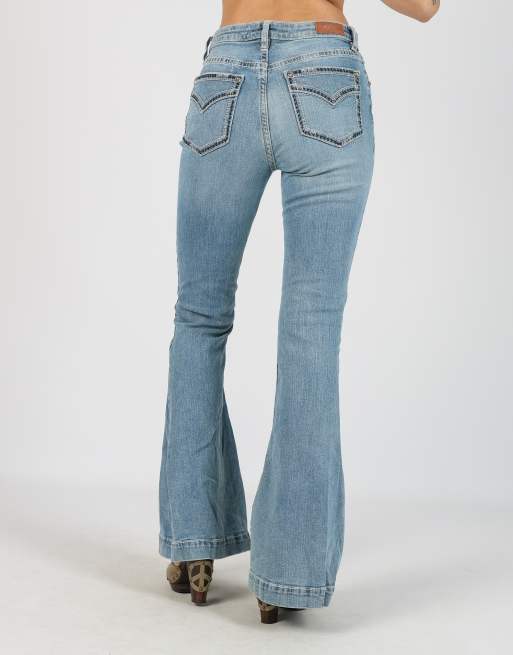 Vintage Unbranded S flare jeans in blue, 4 of 4