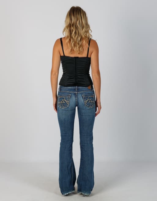 Vintage Unbranded S flare jeans in blue, 3 of 4