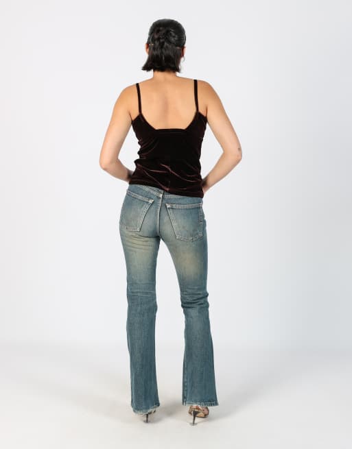 Vintage Unbranded S flare jeans in blue, 3 of 4
