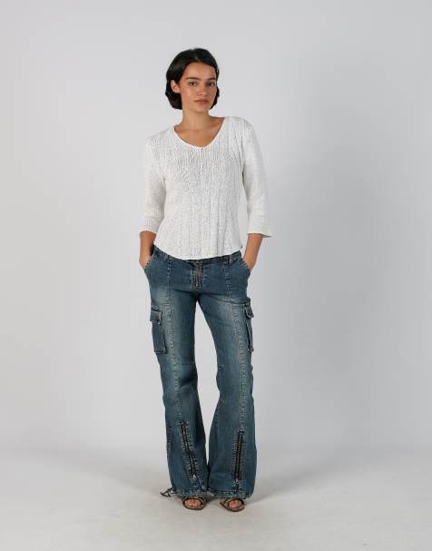 Vintage Unbranded S flare jeans in blue - view 1