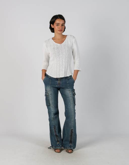 Vintage Unbranded S flare jeans in blue, 1 of 4
