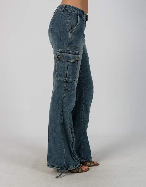 Vintage Unbranded S flare jeans in blue, 2 of 4