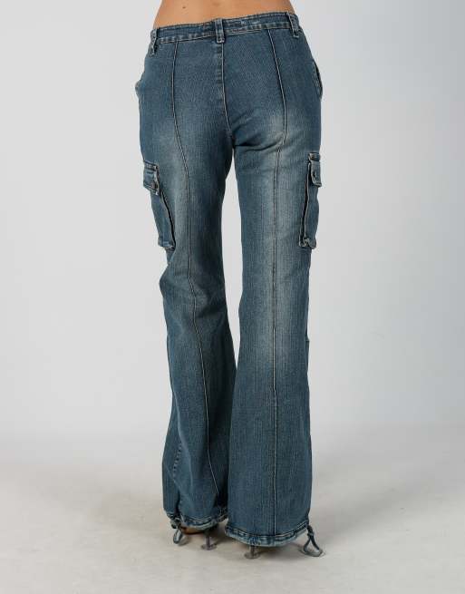 Vintage Unbranded S flare jeans in blue, 4 of 4