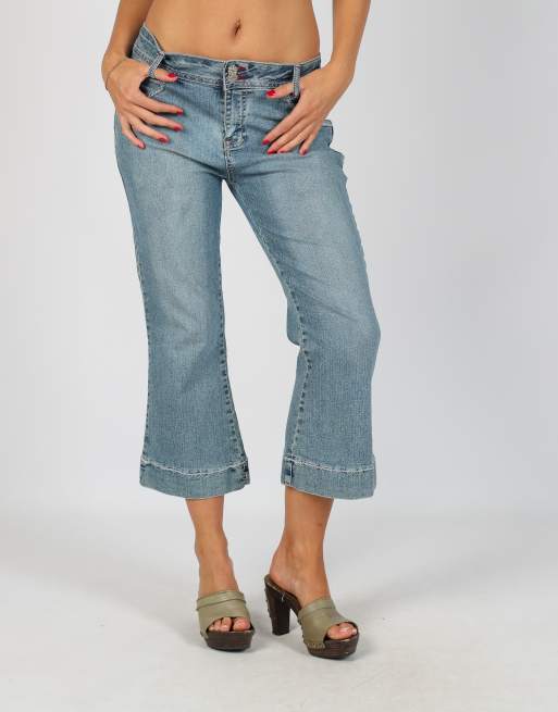 Vintage Unbranded S flare jeans in light blue, 2 of 4