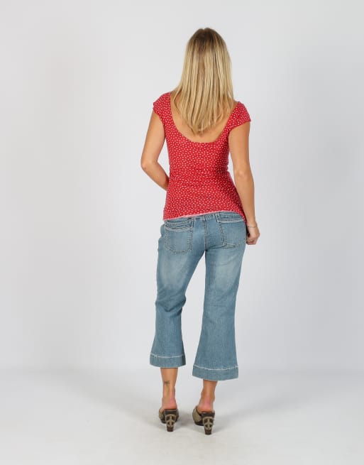 Vintage Unbranded S flare jeans in light blue, 3 of 4