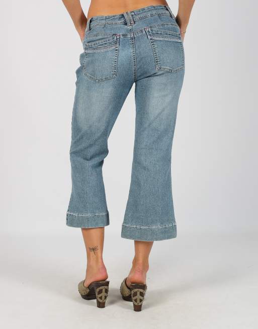 Vintage Unbranded S flare jeans in light blue, 4 of 4