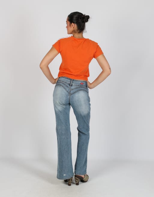 Vintage Unbranded S flare jeans in light blue, 3 of 4