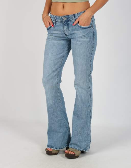 Vintage Unbranded S flare jeans in light blue, 2 of 4