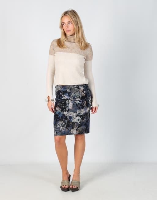 Vintage Unbranded S formal skirt in navy blue