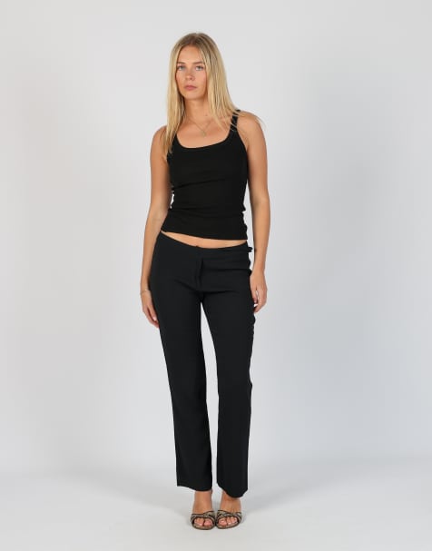 Vintage Unbranded S formal trousers in black - view 1