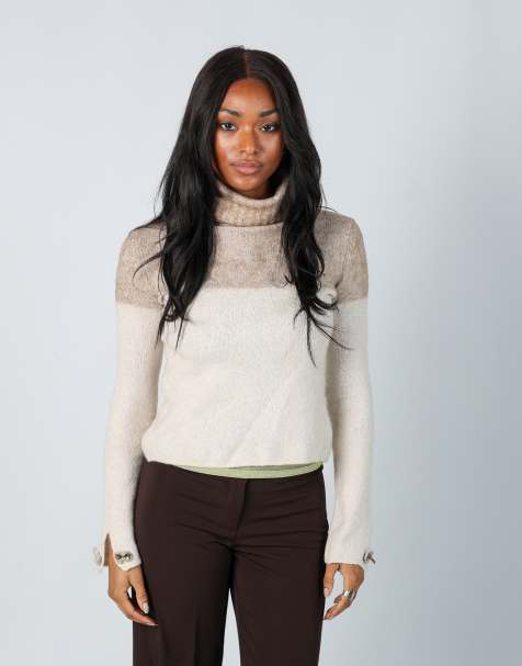 Vintage Unbranded S knitted jumper in beige - view 1