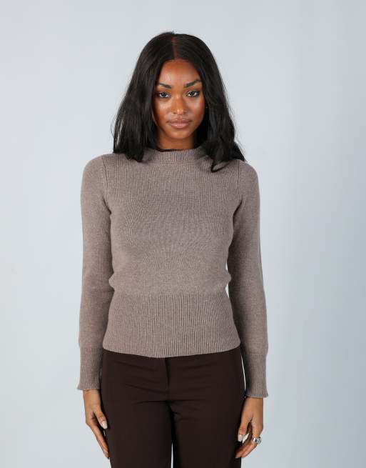 Vintage Unbranded S knitted jumper in beige