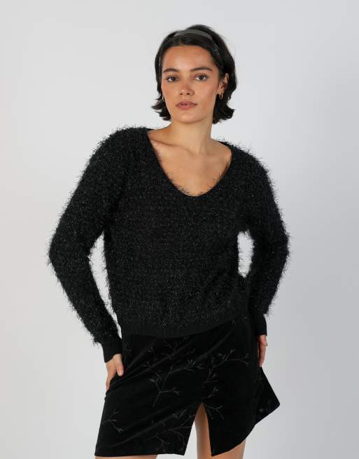 Vintage Unbranded S knitted jumper in black, 3 of 4