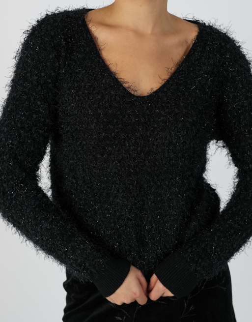 Vintage Unbranded S knitted jumper in black, 4 of 4