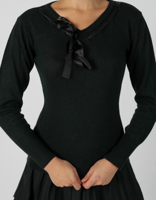 Vintage Unbranded S knitted jumper in black, 4 of 4
