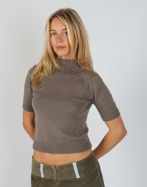 Vintage Unbranded S knitted jumper in brown, 3 of 4
