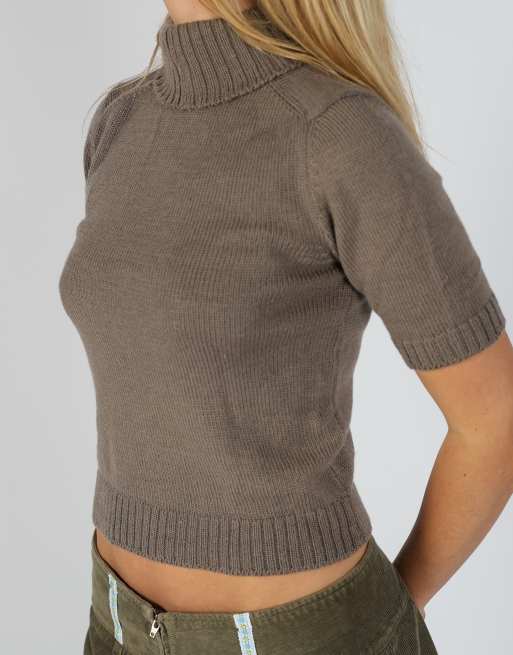 Vintage Unbranded S knitted jumper in brown, 4 of 4