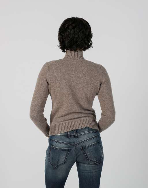 Vintage Unbranded S knitted jumper in brown, 2 of 4