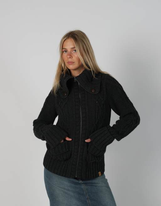 Vintage Unbranded S knitted jumper in charcoal grey, 1 of 4