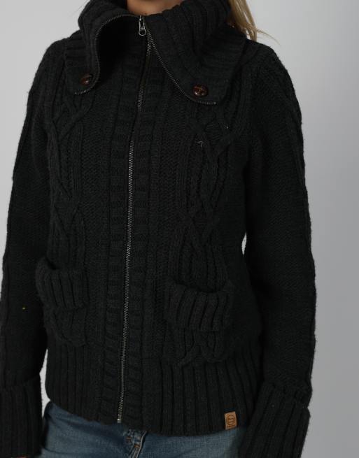 Vintage Unbranded S knitted jumper in charcoal grey, 4 of 4