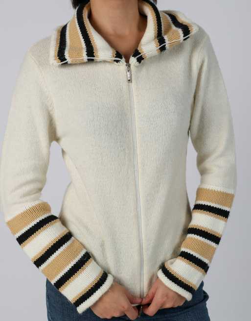 Vintage Unbranded S knitted jumper in cream, 4 of 4