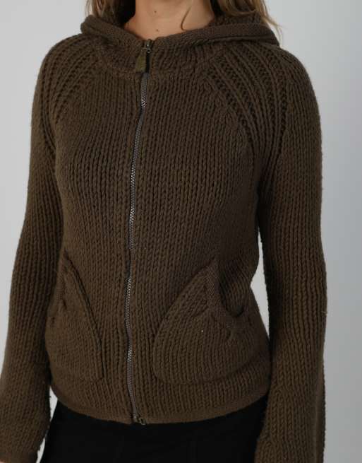 Vintage Unbranded S knitted jumper in dark green, 4 of 4
